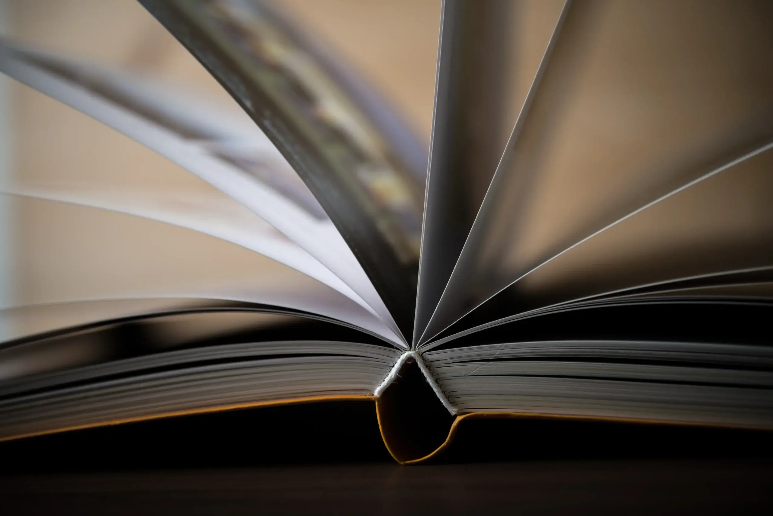 Buchbindung: Aufgeschlagenes Buch